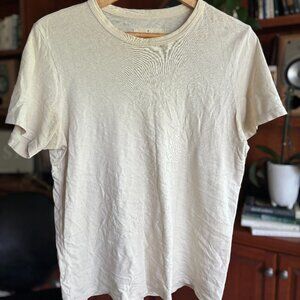 Imogene + Willie Classic Midweight Crew Tee – Cream (Small)